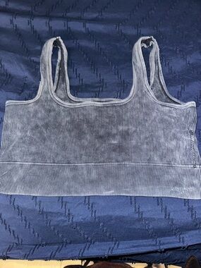 Kali Rose Ribbed Bralette in Slate Gray